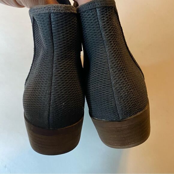 kensie Gerona Ankle Boot chunky block stacked heel zip up leather suede 6.5 - Picture 5 of 9